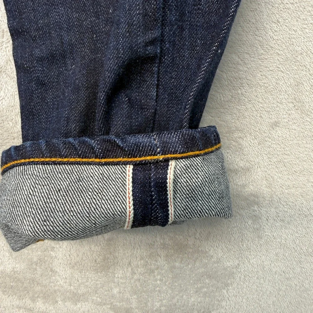 Nudie Jeans Mens 26x30 Blue Thin Finn‎ Dry Flat Selvage Indigo Wash Slim Preppy